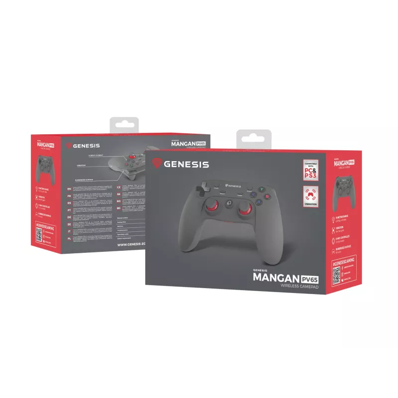 GENESIS PV65 Juodas RF Belaidis Pultas Analoge / Skaitmeninis PC, PlayStation 3