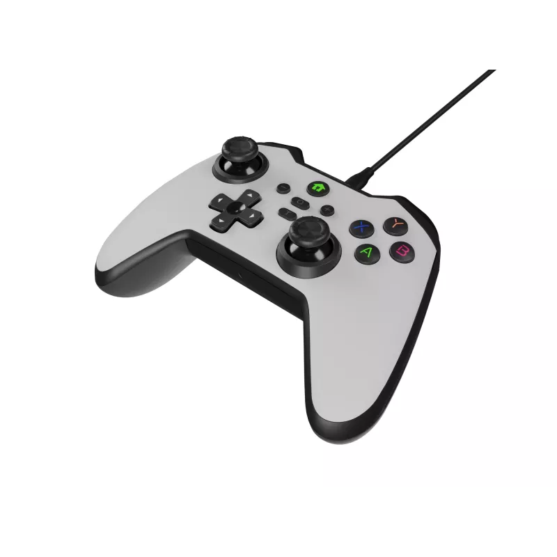 GENESIS Mangan 300 White USB žaidimų pultas analoginis / skaitmeninis Android, Nintendo Switch, PC