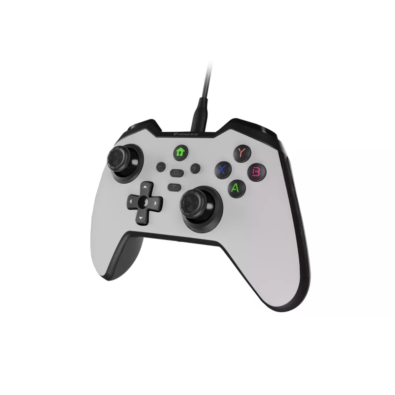 GENESIS Mangan 300 White USB žaidimų pultas analoginis / skaitmeninis Android, Nintendo Switch, PC