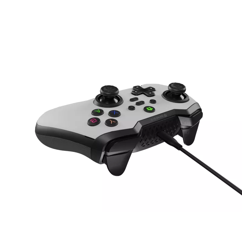 GENESIS Mangan 300 White USB žaidimų pultas analoginis / skaitmeninis Android, Nintendo Switch, PC