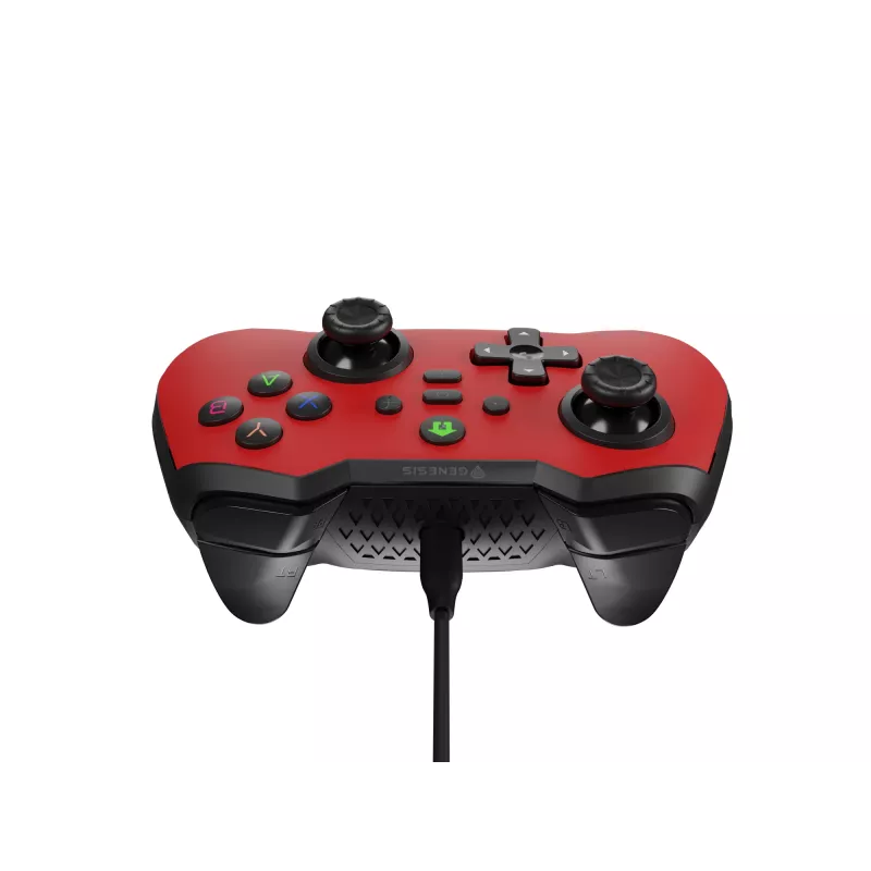 GENESIS Mangan 300 Red USB žaidimų pultas analoginis/digitalinis Android, Nintendo Switch, PC