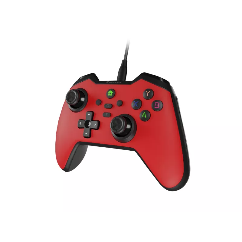 GENESIS Mangan 300 Red USB žaidimų pultas analoginis/digitalinis Android, Nintendo Switch, PC