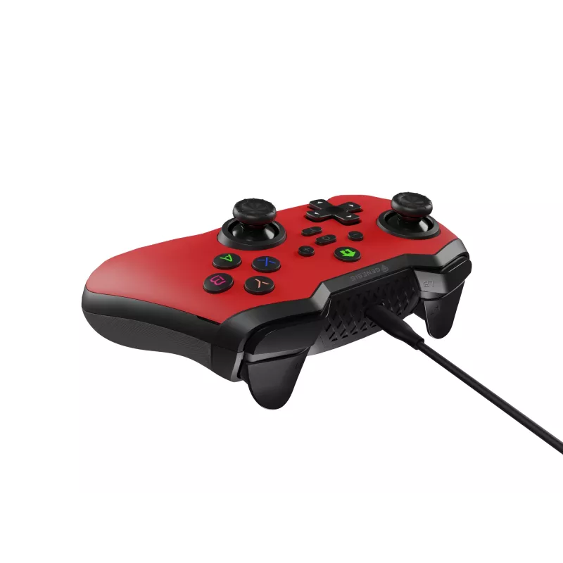GENESIS Mangan 300 Red USB žaidimų pultas analoginis/digitalinis Android, Nintendo Switch, PC