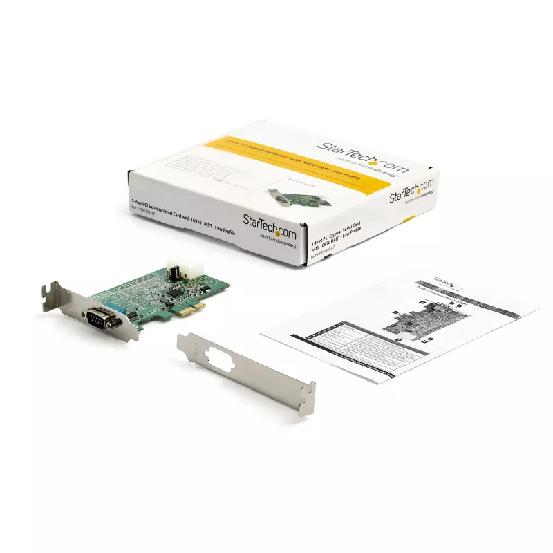 StarTech.com 1 prievado PCI Express RS232 serijinio adapterio kortelė - PCIe RS232 serijinio valdiklio kortelė - PCIe į serijinį DB9 - 16950 UART - žemo profilio plėtimosi kortelė - Windows ir Linux