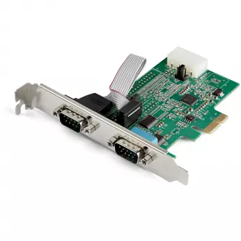 StarTech.com PEX2S953 2 prievadų PCI Express RS232 nuosekliosios sąsajos adapterio plokštė – PCIe RS232 valdiklis – PCIe iki dviejų DB9 prievadų – 16950 UART – plėtimosi plokštė, skirta Windows ir Linux
