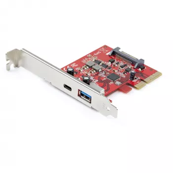 StarTech.com 2 prievadų 10Gbps USB-A ir USB-C PCIe kortelė - USB 3.1 Gen 2 PCI Express C/A valdiklio adapteris - USB 3.2 Gen 2x1 PCIe plėtinio kortelė - Windows, macOS, Linux