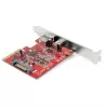 StarTech.com 2 prievadų 10Gbps USB-A ir USB-C PCIe kortelė - USB 3.1 Gen 2 PCI Express C/A valdiklio adapteris - USB 3.2 Gen 2x1 PCIe plėtinio kortelė - Windows, macOS, Linux