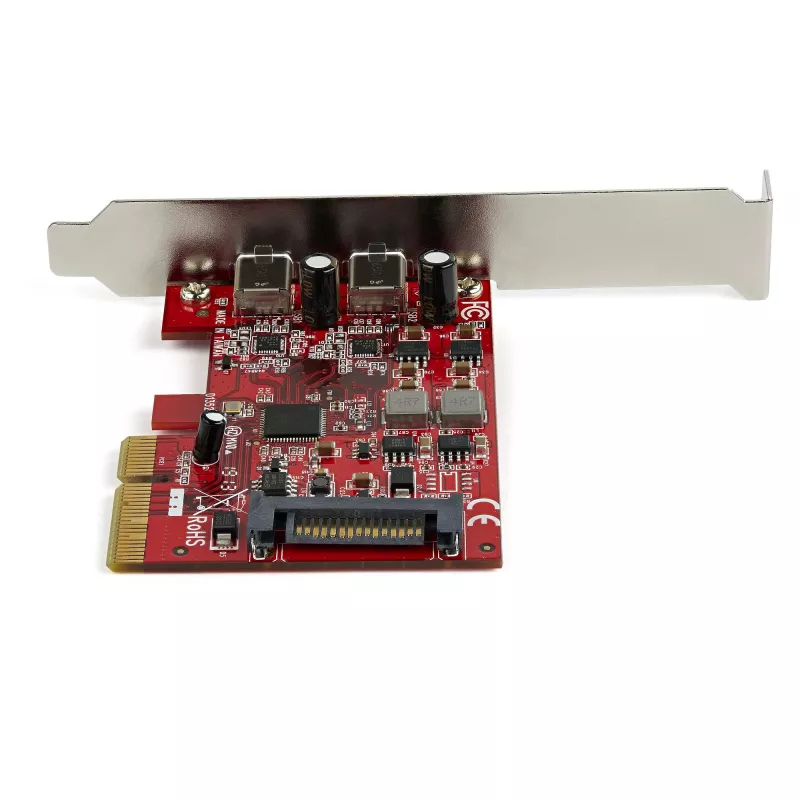 StarTech.com 2 prievadų USB 3.2 Gen 2 PCIe kortelė, USB-C 10Gbps SuperSpeed PCI Express 3.0 x4 valdiklio kortelė, USB Type-C adapterio kortelė, tik duomenims, Windows/macOS/Linux, TAA
