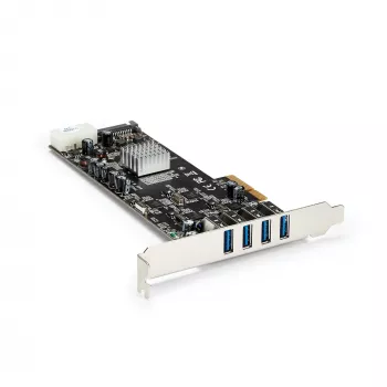 StarTech.com 4 prievadų USB 3.0 PCIe kortelė su 4 atskirais 5Gbps kanalais (USB 3.1 Gen 1) - UASP - SATA / LP4 maitinimas - PCI Express adapterio kortelė