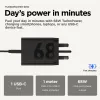 Motorola TurboPower 68W universalus juodas AC greitasis įkroviklis patalpoms
