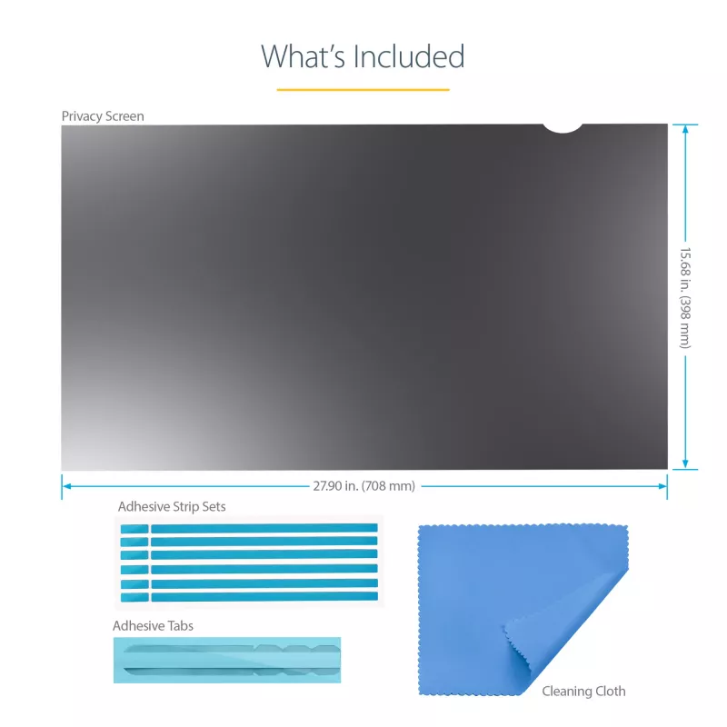 StarTech.com Privatumo ekranas 32 colių monitoriui – apsauginis filtras nuo mėlynos šviesos, 16:9, matinis/blizgus, ±30°