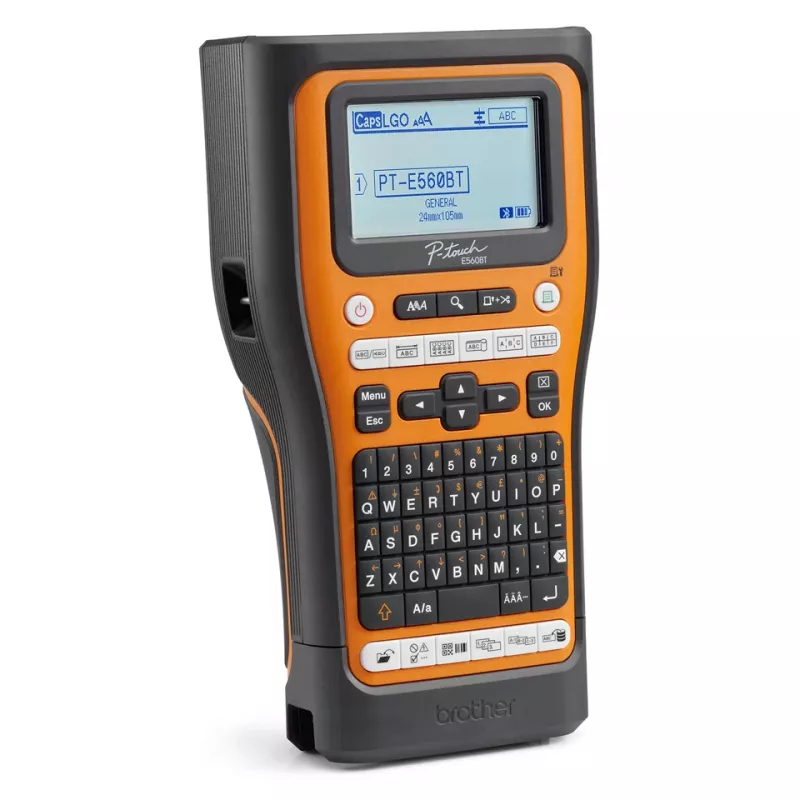 Brother PT-E560BTSP etikečių spausdintuvas Terminis perdavimas 180 x 180 DPI 30 mm/s Laidinis ir belaidis Bluetooth QWERTY