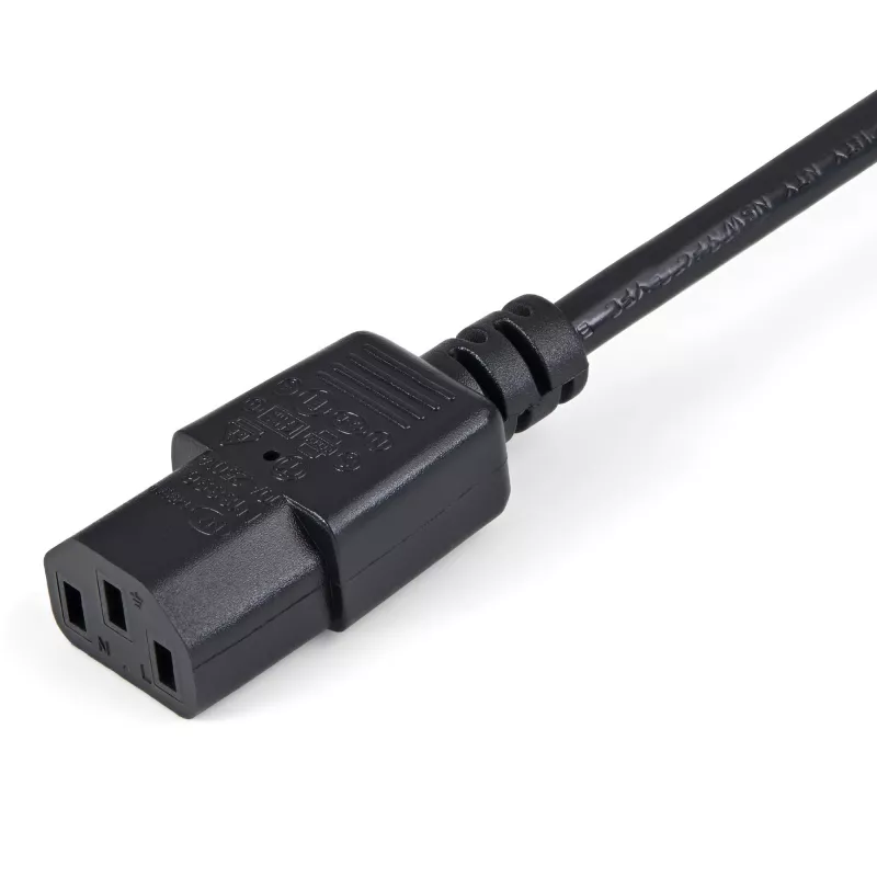 StarTech.com 1 m ilgintuvo laidas, C14 – C13, 10A 125V, 18AWG, kompiuterio maitinimo laido ilginimas, IEC-320-C14 į IEC-320-C13 kintamosios srovės maitinimo kabelio ilginimas maitinimo šaltiniui, UL sertifikuotas