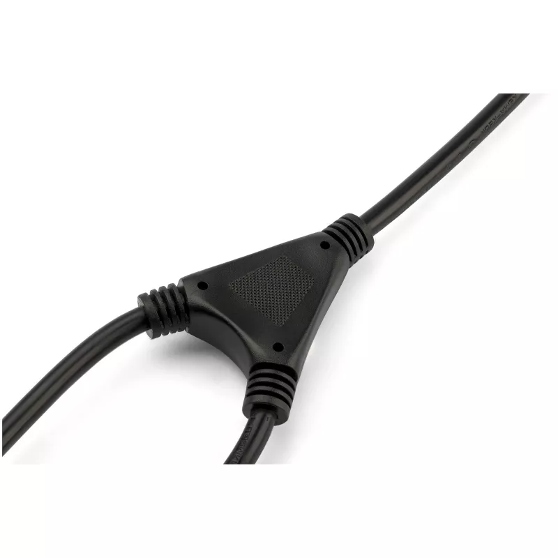 StarTech.com 2m Y formos maitinimo laidas, 18AWG, EU Schuko į 2x C13, 10A 250V, juodas