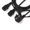 StarTech.com 2m Y formos maitinimo laidas, 18AWG, EU Schuko į 2x C13, 10A 250V, juodas