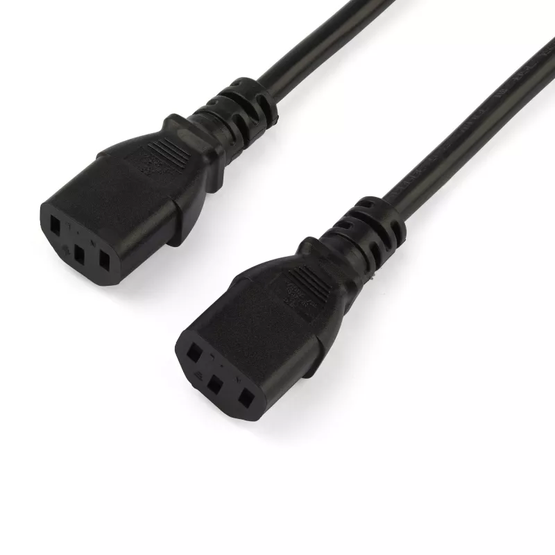 StarTech.com 2m Y formos maitinimo laidas, 18AWG, EU Schuko į 2x C13, 10A 250V, juodas