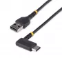 StarTech.com USB A į C įkrovimo laidas, 1 m, stačiu kampu, armido pluoštas, USB 2.0, 3A