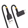 StarTech.com USB A į C įkrovimo laidas, 1 m, stačiu kampu, armido pluoštas, USB 2.0, 3A