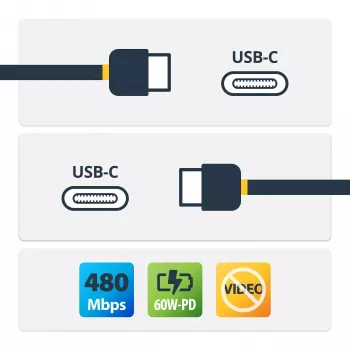 StarTech.com 20 colių (50 cm) USB C įkrovimo laidas, spiralinis, itin tvirtas, greitas įkrovimas ir sinchronizavimas, USB 2.0 Type-C laidas, armuotas aramidiniu pluoštu, patvarus vyriškas į vyrišką USB laidas, juodas