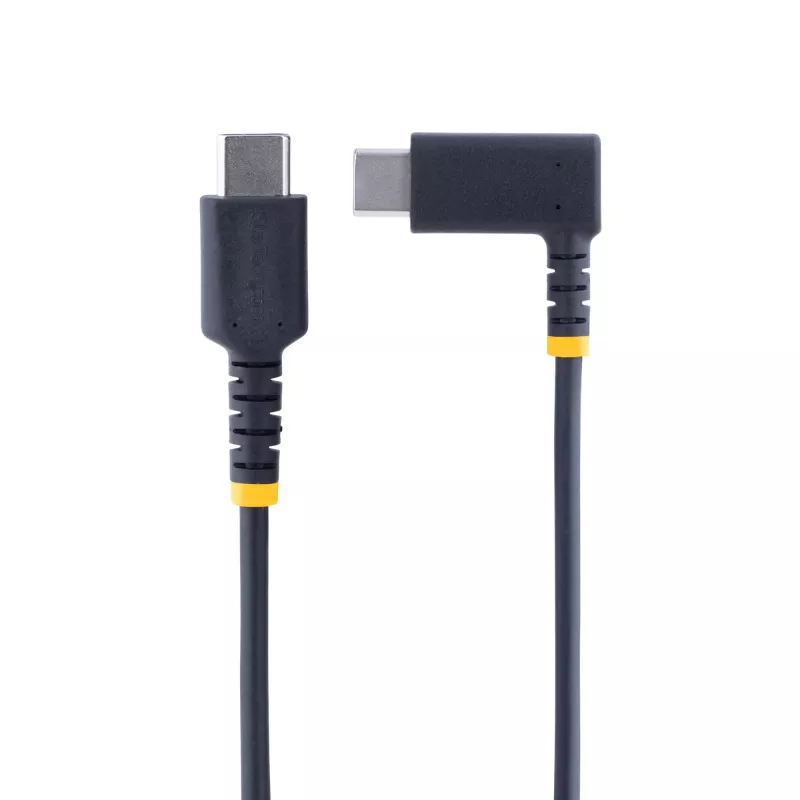 StarTech.com USB-C įkrovimo laidas, 15 cm, stačiu kampu, 60W PD 3A, juodas