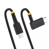 StarTech.com 1 m USB-C įkrovimo laidas su stačiu kampu - 60W PD 3A - tvirtas greito įkrovimo USB-C laidas - juodas USB 2.0 Type-C - armuotas aramidiniu pluoštu