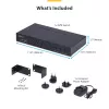 StarTech.com 8 prievadų DisplayPort KVM jungiklis su 1U stovo montavimo rinkiniu, 4K 60Hz DP 1.2, mygtukų ir sparčiųjų klavišų perjungimas, 4 prievadų USB šakotuvas, OS nepriklausomas, TAA atitinkantis