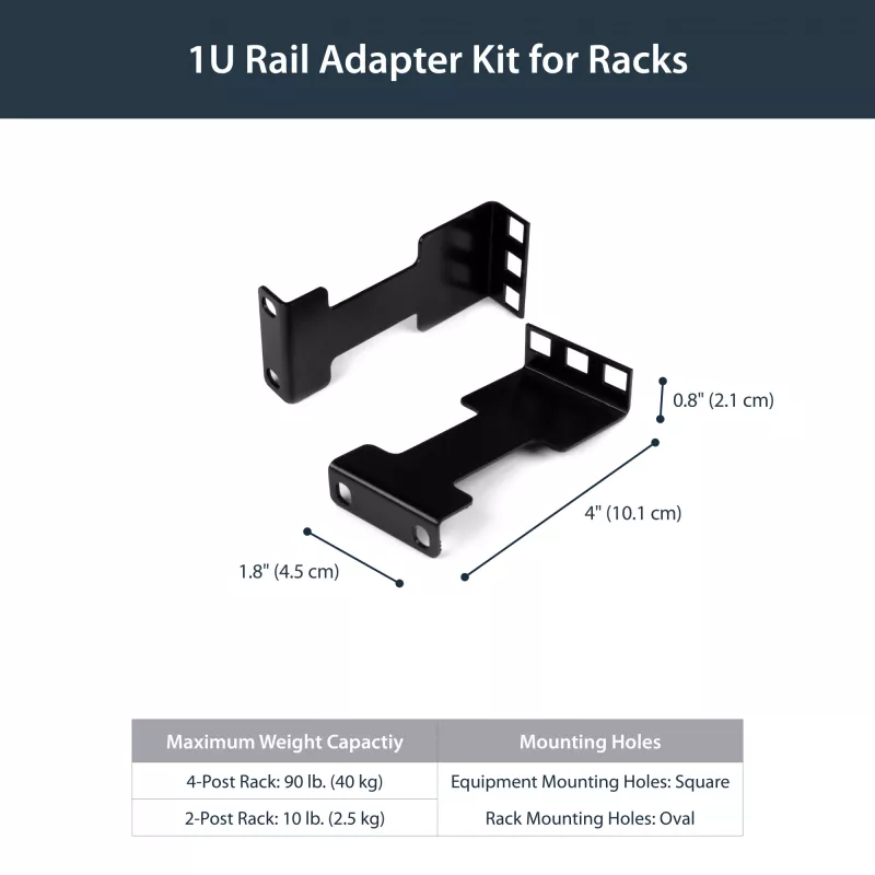 StarTech.com RDA1U 1U gylio adapterio rinkinys serverio stelažams