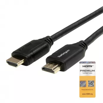 StarTech.com 6ft (2m) Lieknas HDMI 2.0 laidas, lankstus Premium sertifikuotas HDMI laidas su Ethernet, UHD 4K 60Hz HDR10, tvirtas aramidinio pluošto dizainas su TPE apvalkalu