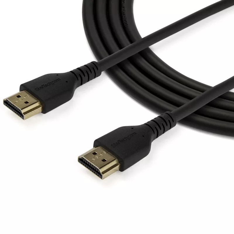StarTech.com 6ft (2m) Lieknas HDMI 2.0 laidas, lankstus Premium sertifikuotas HDMI laidas su Ethernet, UHD 4K 60Hz HDR10, tvirtas aramidinio pluošto dizainas su TPE apvalkalu