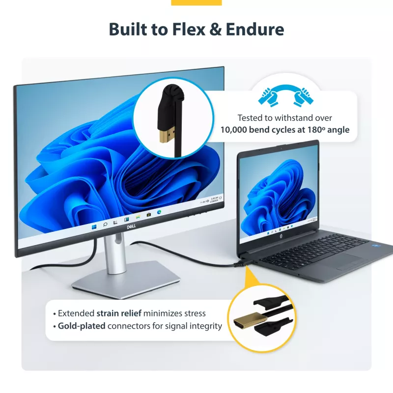 StarTech.com 6ft (2m) Lieknas HDMI 2.0 laidas, lankstus Premium sertifikuotas HDMI laidas su Ethernet, UHD 4K 60Hz HDR10, tvirtas aramidinio pluošto dizainas su TPE apvalkalu
