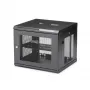 StarTech.com 4 stulpų 9U sieninis tinklo spintas su 1U lentyna, 19 colių sieninis serverių stovas duomenų / AV / elektronikos / kompiuterių įrangai, mažas ventiliuojamas spintos korpusas