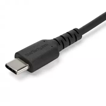 StarTech.com 2m USB-A į USB-C įkrovimo laidas – patvarus greitas įkrovimas ir sinchronizavimas USB 2.0 į USB Type C duomenų laidas – tvirtas TPE apvalkalas, aramidinis pluoštas, M/M, 3A, juodas – Samsung S10, iPad Pro, Pixel