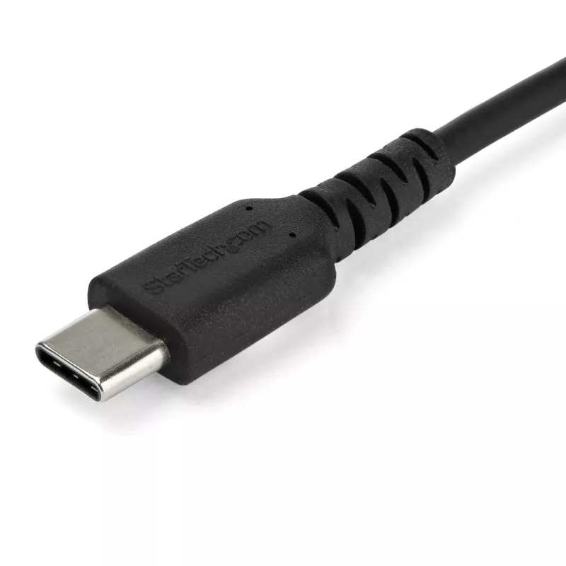 StarTech.com 1 m USB C įkrovimo laidas – patvarus greitas įkrovimas ir sinchronizavimas USB 2.0 Type C į USB C nešiojamojo kompiuterio įkrovimo laidas – TPE apvalkalas, aramidinis pluoštas, M/M, 60 W, juoda – Samsung S10 S20 iPad Pro MS Surface