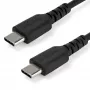 StarTech.com 2m USB-C įkrovimo laidas - patvarus greitas įkrovimas ir sinchronizavimas USB 2.0 Type-C į USB-C nešiojamojo kompiuterio įkroviklio laidas - TPE apvalkalas, aramido pluoštas, M/M, 60W, juodas - Samsung S10 S20 iPad Pro MS Surface
