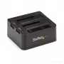 StarTech.com dviejų lizdų USB 3.2 Gen 2 į SATA kietųjų diskų dokas, USB 10Gbps, išorinis 2,5/3,5 colio SATA I/II/III SSD/HDD dokas, karšto keitimo lizdas, įkrovimas iš viršaus