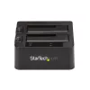 StarTech.com dviejų lizdų USB 3.2 Gen 2 į SATA kietųjų diskų dokas, USB 10Gbps, išorinis 2,5/3,5 colio SATA I/II/III SSD/HDD dokas, karšto keitimo lizdas, įkrovimas iš viršaus