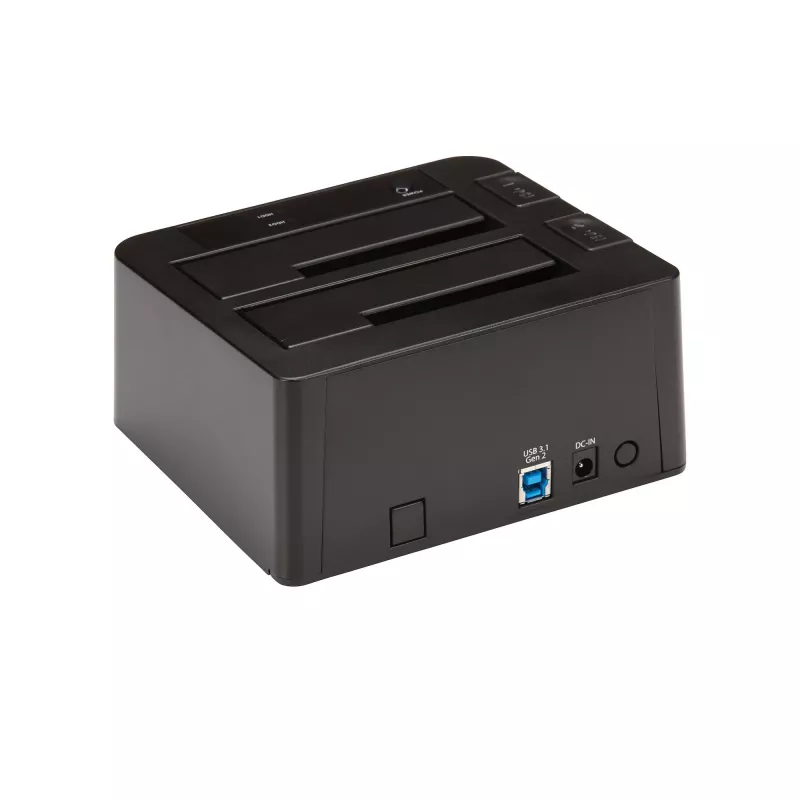 StarTech.com dviejų lizdų USB 3.2 Gen 2 į SATA kietųjų diskų dokas, USB 10Gbps, išorinis 2,5/3,5 colio SATA I/II/III SSD/HDD dokas, karšto keitimo lizdas, įkrovimas iš viršaus