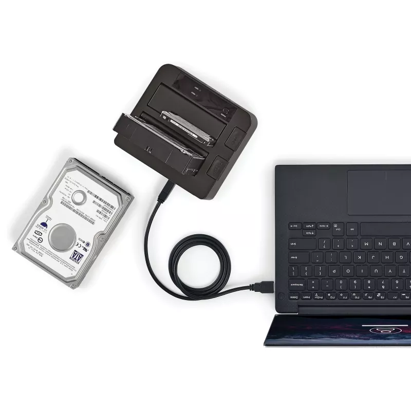 StarTech.com dviejų lizdų USB 3.2 Gen 2 į SATA kietųjų diskų dokas, USB 10Gbps, išorinis 2,5/3,5 colio SATA I/II/III SSD/HDD dokas, karšto keitimo lizdas, įkrovimas iš viršaus