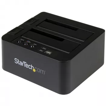 StarTech.com nepriklausomas kietųjų diskų kopijavimo įrenginys, dviejų lizdų HDD/SSD klonavimo/kopijavimo stotelė, USB 3.1 (10 Gbps) į SATA III HDD/SSD dokavimo stotelė, kietojo disko kopijavimo dokas, kietojo disko klonavimo įrenginys