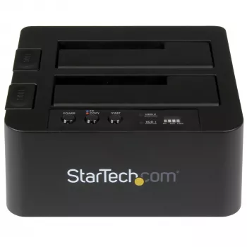 StarTech.com nepriklausomas kietųjų diskų kopijavimo įrenginys, dviejų lizdų HDD/SSD klonavimo/kopijavimo stotelė, USB 3.1 (10 Gbps) į SATA III HDD/SSD dokavimo stotelė, kietojo disko kopijavimo dokas, kietojo disko klonavimo įrenginys