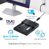 StarTech.com SM2DUPE11 – nepriklausomas M.2 SATA ir M.2 NVMe kopijavimo ir trynimo įrenginys, HDD/SSD klonavimo/valymo įrenginys M.2 PCIe AHCI/NVMe, M.2 SATA, 2,5/3,5 colio SATA diskams, išorinis kietojo disko trynimo/kopijavimo įrenginys, TAA