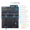 StarTech.com SM2DUPE11 – nepriklausomas M.2 SATA ir M.2 NVMe kopijavimo ir trynimo įrenginys, HDD/SSD klonavimo/valymo įrenginys M.2 PCIe AHCI/NVMe, M.2 SATA, 2,5/3,5 colio SATA diskams, išorinis kietojo disko trynimo/kopijavimo įrenginys, TAA