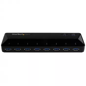StarTech.com 10 prievadų USB 3.0 šakotuvas su įkrovimo ir sinchronizavimo prievadais – 2 x 1,5 A prievadai