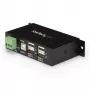 StarTech.com ST4200USBM 4 prievadų USB 2.0 pramoninis USB-A šakotuvas – montavimui ant DIN bėgelio, sienos ar stalo, TAA atitinkantis USB plėtiklis