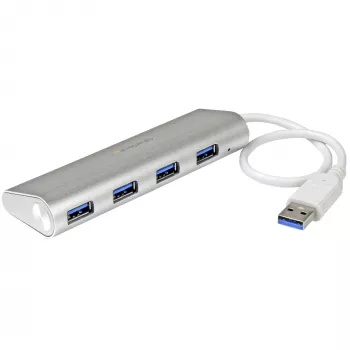 StarTech.com 4 prievadų USB šakotuvas, USB A į 4x USB-A prievadus, USB 5Gbps, tvirtas dizainas, maitinamas iš magistralės, nešiojamas USB 3.0 šakotuvas