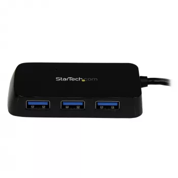 StarTech.com nešiojamas 4 prievadų SuperSpeed Mini USB 3.0 šakotuvas - juodas
