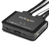 StarTech.com SV211DPUA4K 2 prievadų DisplayPort KVM jungiklis - 4K 60Hz - kompaktiškas dviejų prievadų UHD DP 1.2 USB darbalaukio KVM jungiklis su 1,2 m kabeliais ir garsu, maitinamas iš USB, nuotolinis perjungimas - MacBook ThinkPad