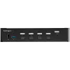 StarTech.com 4 prievadų HDMI KVM jungiklis – vienas monitorius 4K 60Hz Ultra HD HDR – darbalaukio HDMI 2.0 KVM jungiklis su 2 prievadų USB 3.0 šakotuvu (5Gbps) ir 4x USB 2.0 HID, garsu, karštųjų klavišų perjungimu – TAA