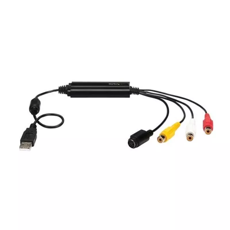 StarTech.com USB vaizdo įrašymo adapterio laidas – S-Video/Composite į USB 2.0 SD vaizdo fiksavimo įrenginio laidas su TWAIN palaikymu – analoginis-skaitmeninis keitiklis medijos saugojimui – tik Windows