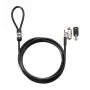 HP Keyed Cable Lock 10 mm, 1.83 m, apvalus raktas, cinkuotas plienas, juoda